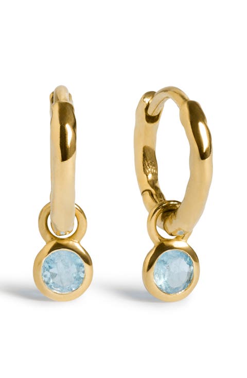 Birthstone Huggie Hoop Earrings