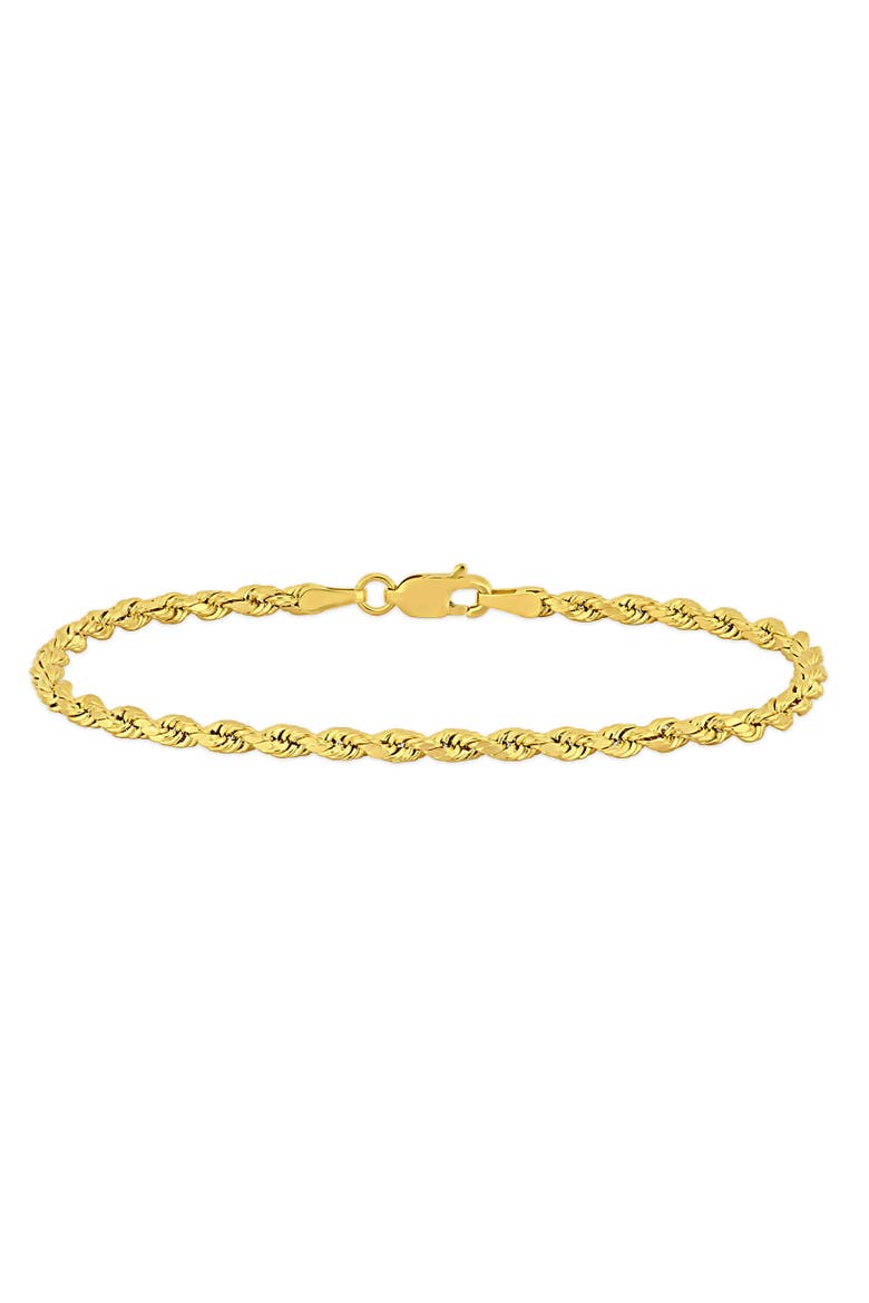 Men's Rope Chain Bracelet 14k Gold, Main, color, Yellow Gold