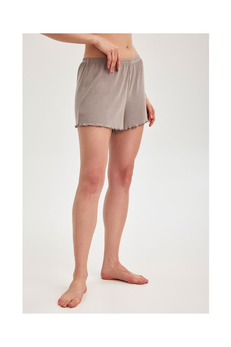 Summer Lounge Pointelle Shorts, Alternate, color, Mink