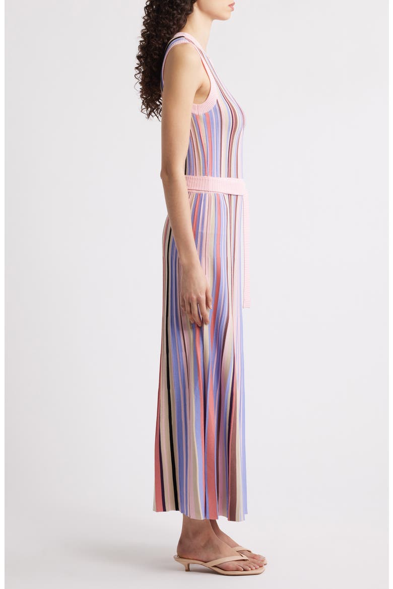 Modern Fit Sleeveless Rib Knit Dress, Alternate, color, VIOLA/MULTI