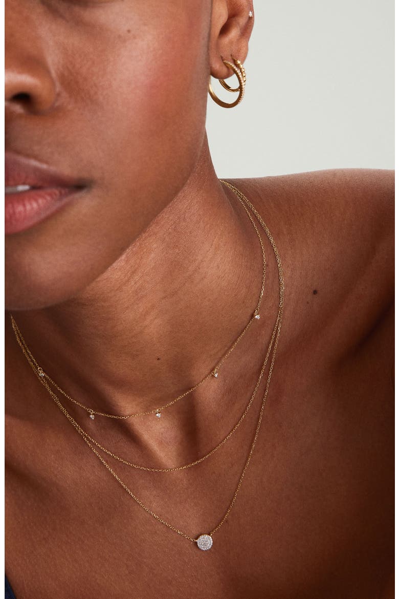 Multi Station Diamond Necklace, Alternate, color, Yellow Gold