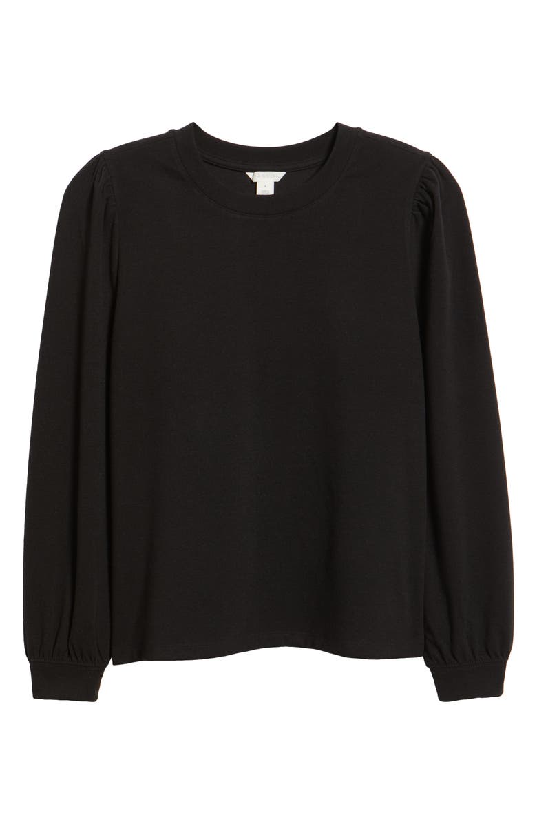 Caslon<sup>®</sup> Blouson Sleeve Top, Alternate, color, Black