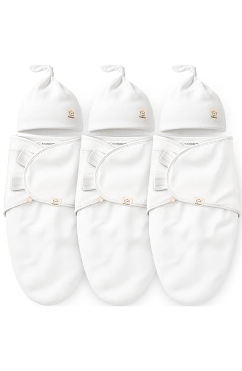 3-Pack Soothe Swaddle Wraps with Knot Hats