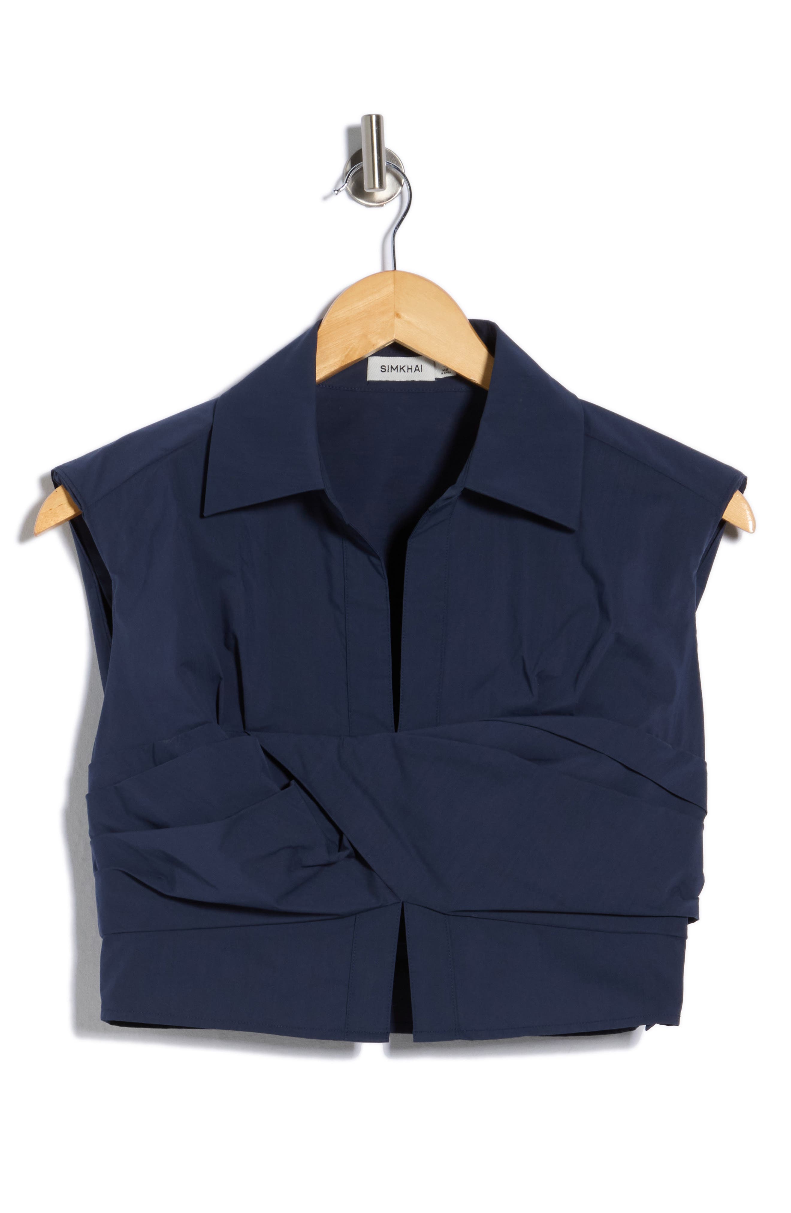 Simkhai Emie Cap Sleeve Boxy Crop Top