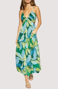 Lost + Wander Neroli Floral Wave Side Cutout Maxi Dress