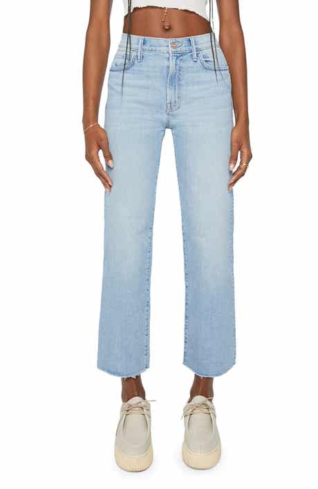 MOTHER The Kick It Fray Ankle Flare Jeans