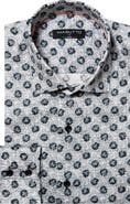 MASUTTO Fuoco Print Button-Up Long Sleeve Shirt