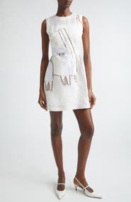 Jason Wu Collection Collage Jacquard Organza Minidress