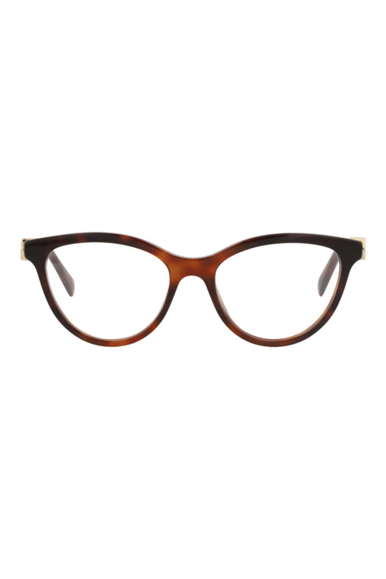 49mm Cat Eye Optical Glasses, Main, color, HAVANA HAVANA TRANSPARENT