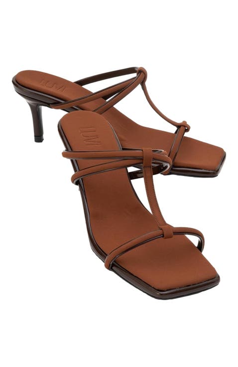 Mocha Strap Heel Sandal