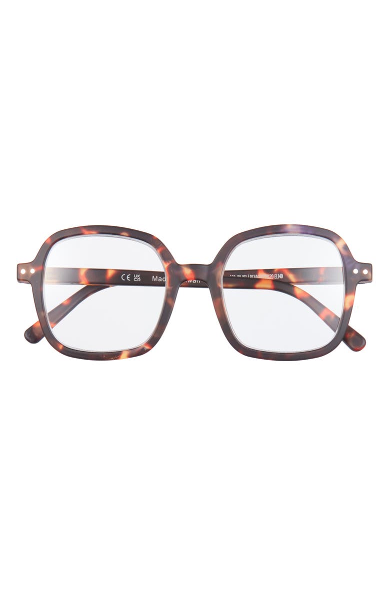 IZIPIZI 47mm Square Reading Glasses, Main, color, Tortoise