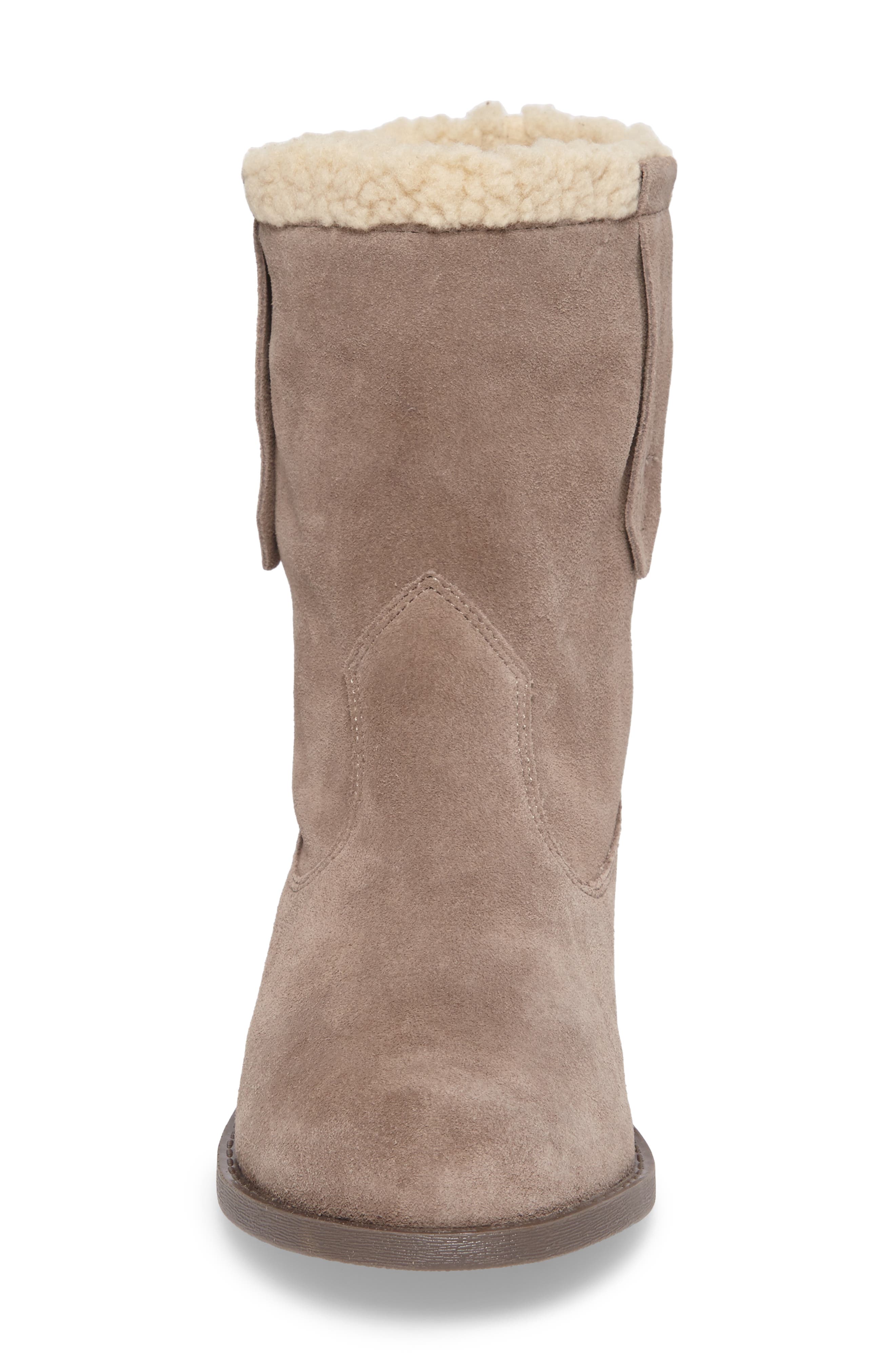 Verona Faux Shearling Boot, Alternate, color, DARK MUSHROOM SUEDE