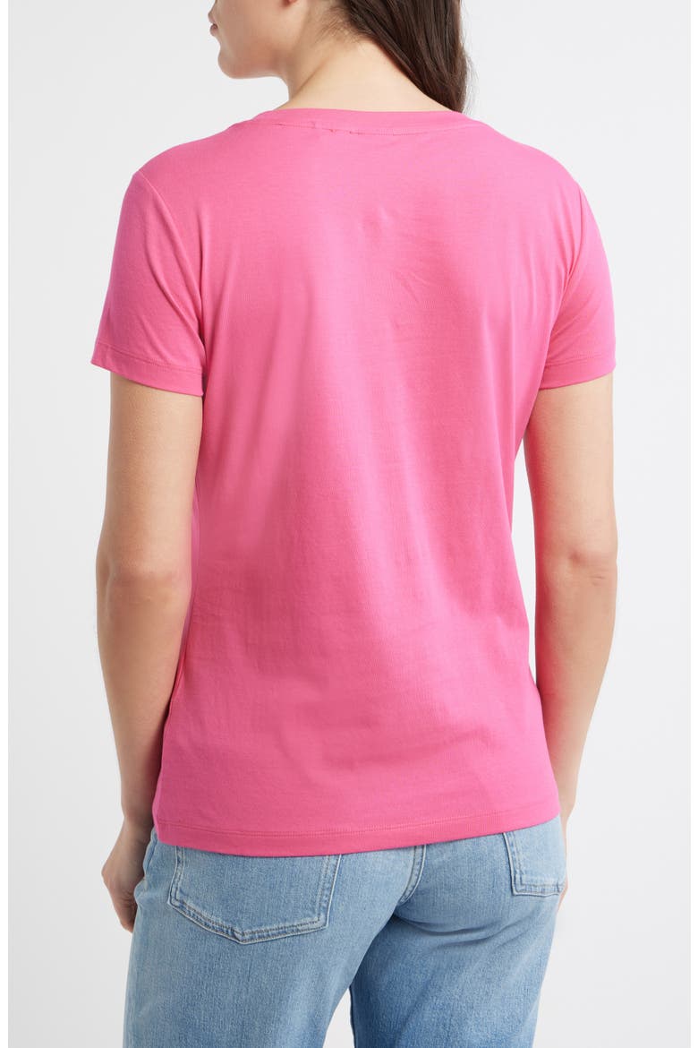 Esogo Crystal Logo Cotton Top, Alternate, color, MAGENTA