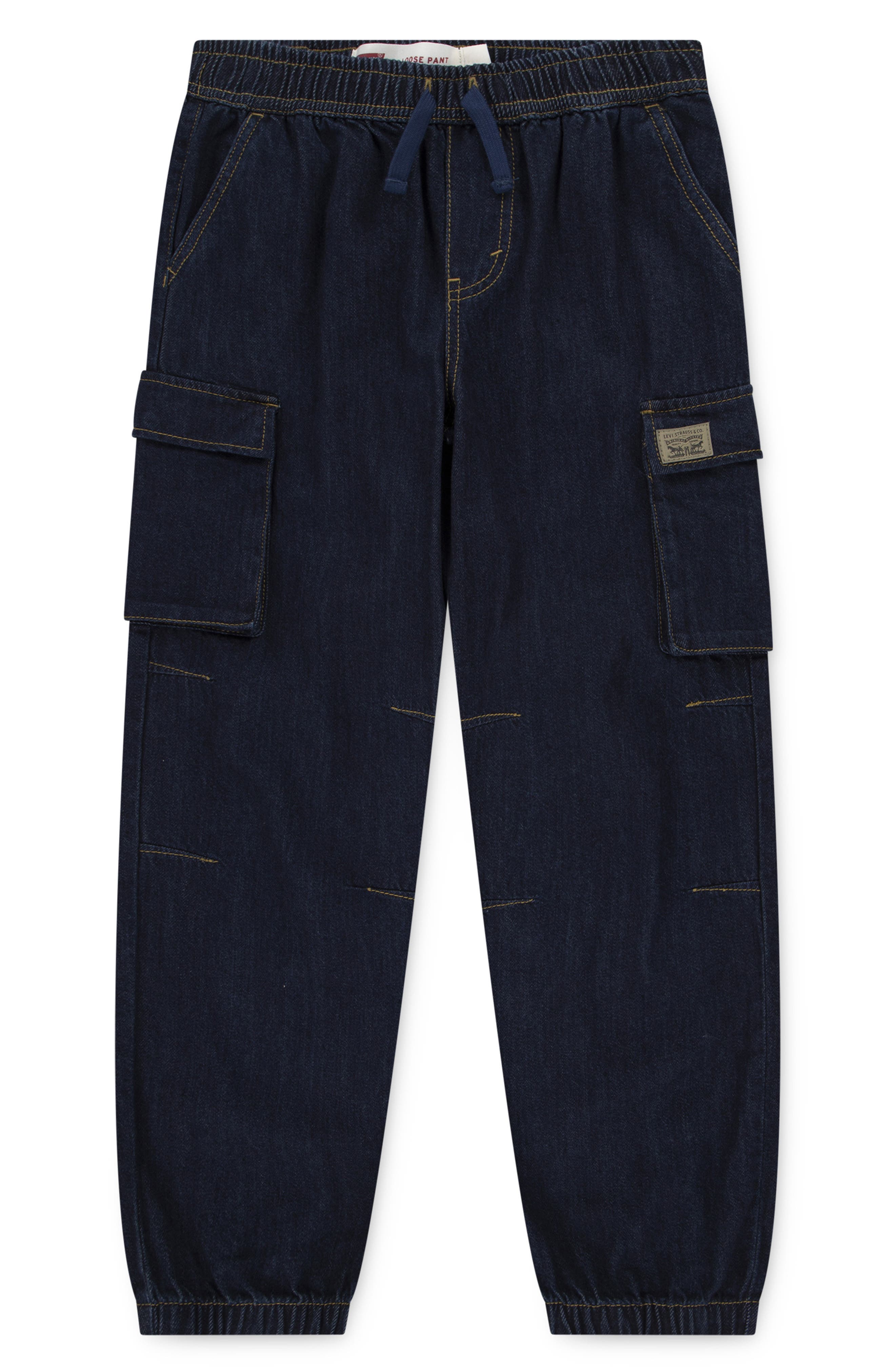 Kids' Denim Cargo Parachute Pants