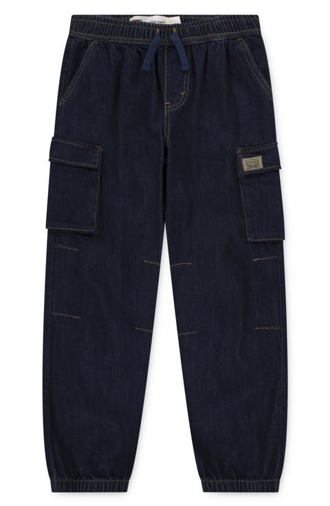 Kids' Denim Cargo Parachute Pants