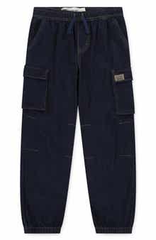 Kids' Denim Cargo Parachute Pants