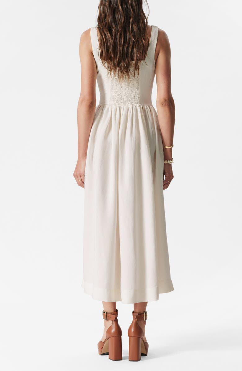 & Other Stories Cotton Fit & Flare Dress, Alternate, color, White Dusty Light