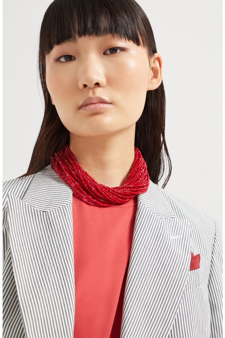 Vetro and Silver necklace, Alternate, color, Red