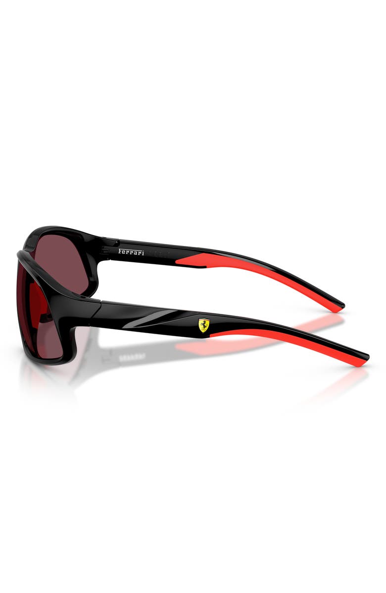 Scuderia Ferrari 64mm Oversize Irregular Sunglasses, Alternate, color, Black