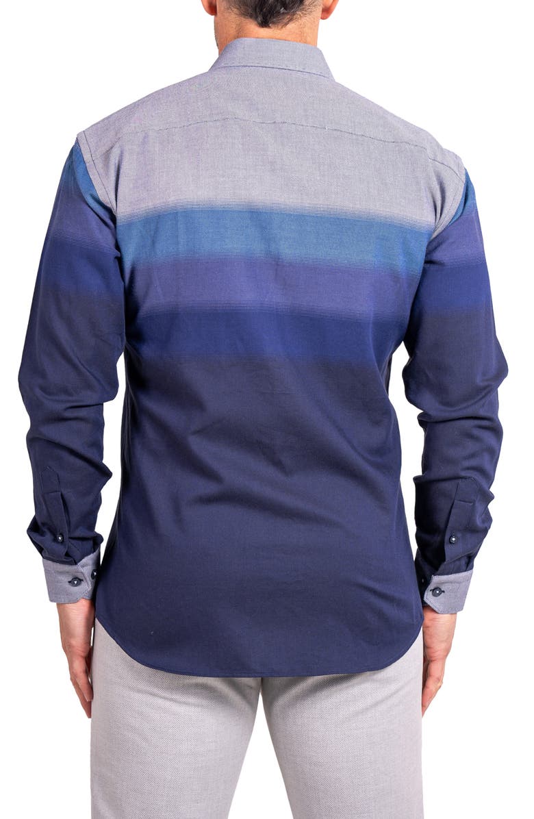 Maceoo Fibonacci Ascension Contemporary Fit Button-Up Shirt, Alternate, color, Blue