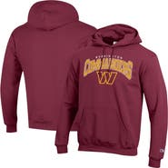 Champion Men's Champion Burgundy Washington Commanders Powerblend Arch over Logo Hoodie