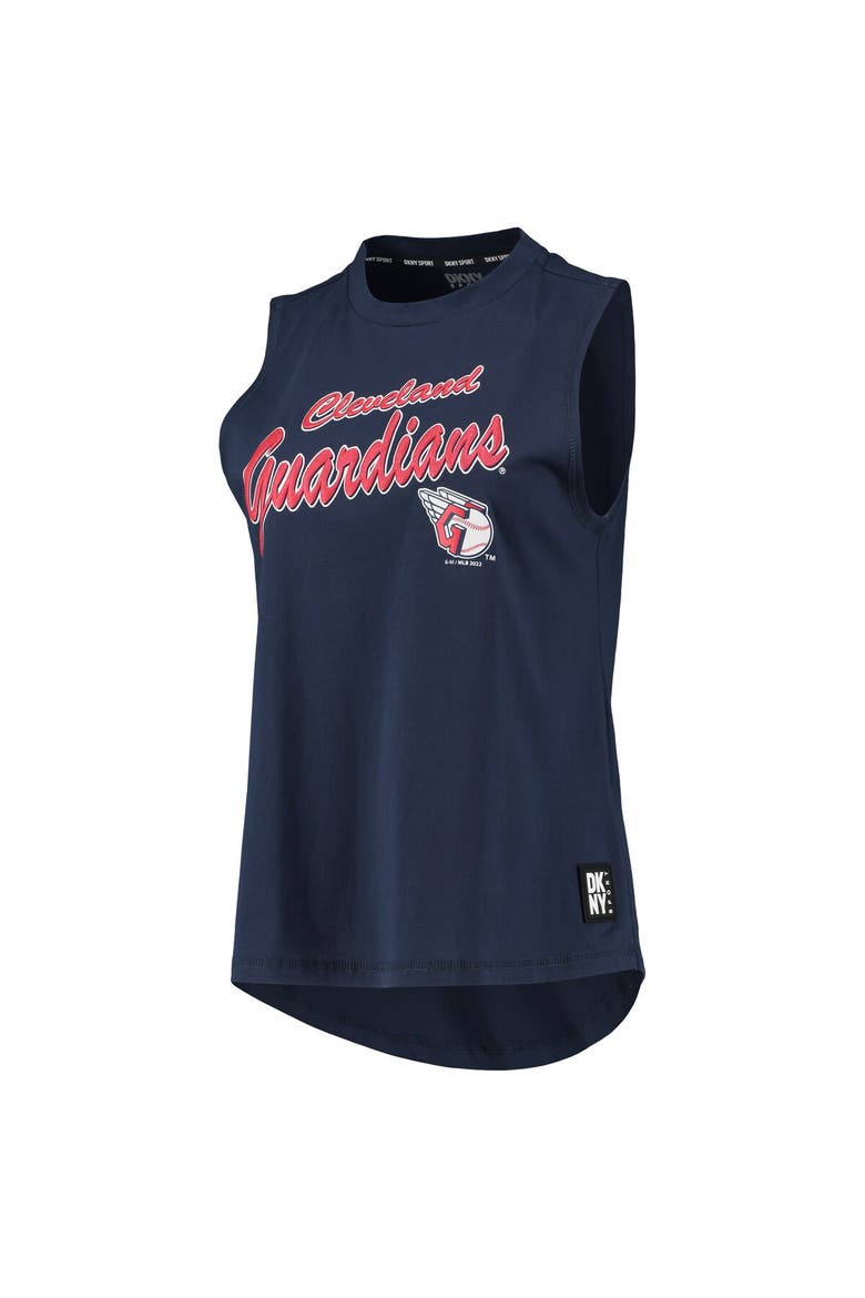 Women's DKNY Sport Navy Cleveland Guardians Marcie Tank Top, Alternate, color, Navy