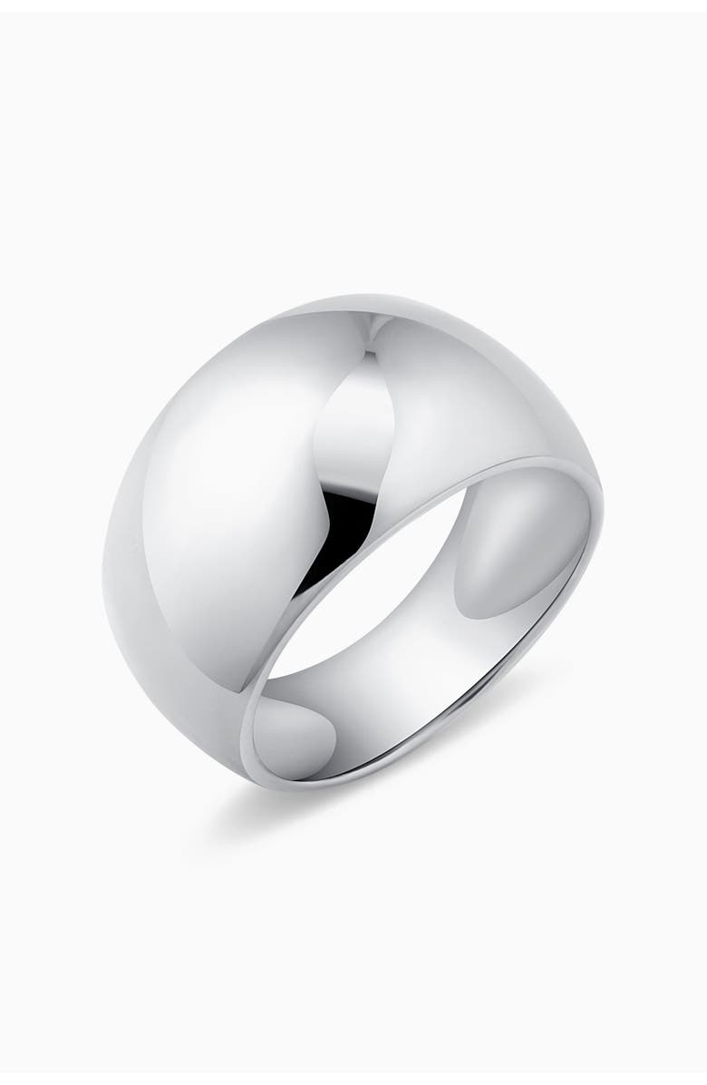 Oradina Sterling Silver Bold Wide Band Dome Ring, Main, color, Sterling Silver
