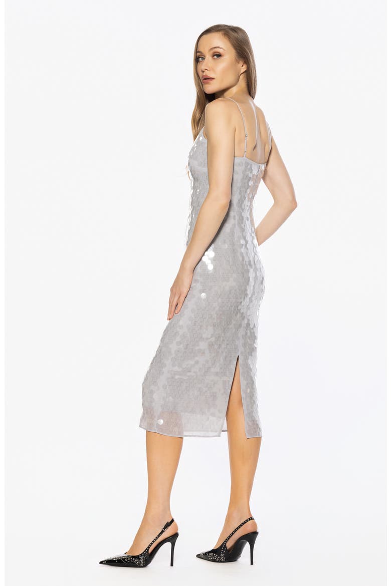 Reese Sequin Sleeveless Dress, Alternate, color, GREY