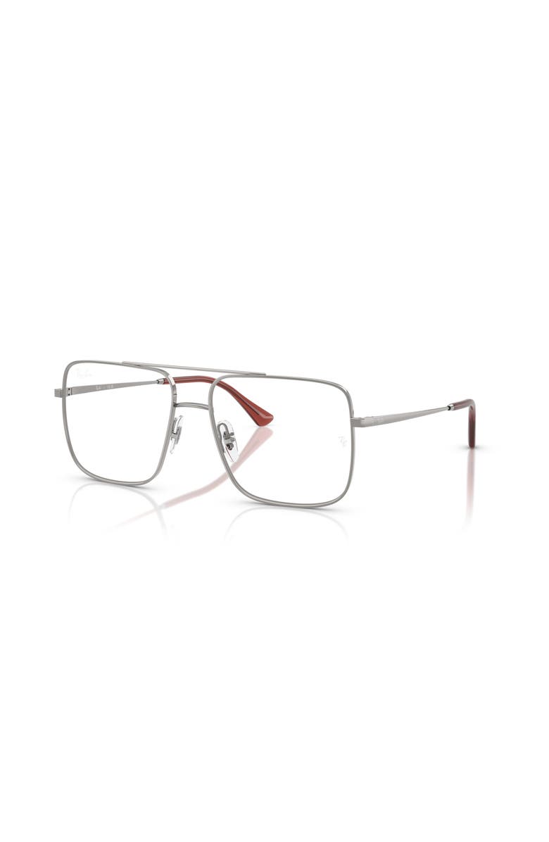 Ray-Ban 54mm Square optical glasses, Main, color, Silver