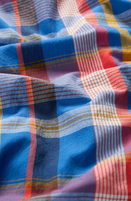 Seasalt Cornwall Fleet Check Organic Cotton Midi Shirtdress In Handicraft Multi