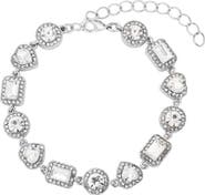 Adornia Crystal Halo Chain Bracelet