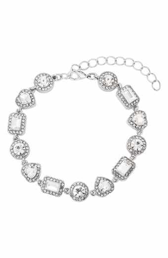 Adornia Crystal Halo Chain Bracelet