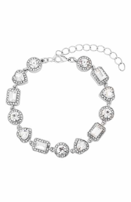 Adornia Crystal Halo Chain Bracelet