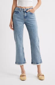 Damson Madder Kenny Broderie Trim Straight Leg Jeans