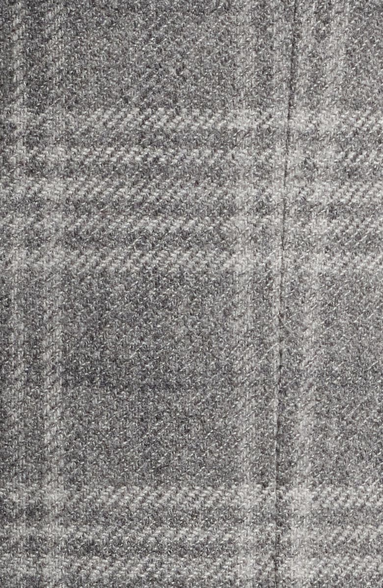 Peter Millar Hyperlight Soft Grey Plaid Wool & Cashmere Blend Sport Coat, Alternate, color,