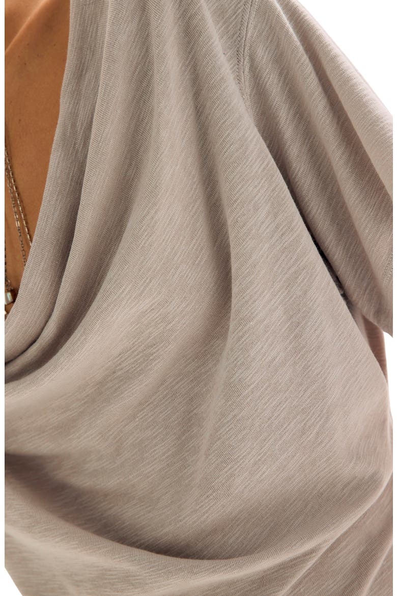 Waterfall Cowl Neck Top, Alternate, color, CHATEAU GREY