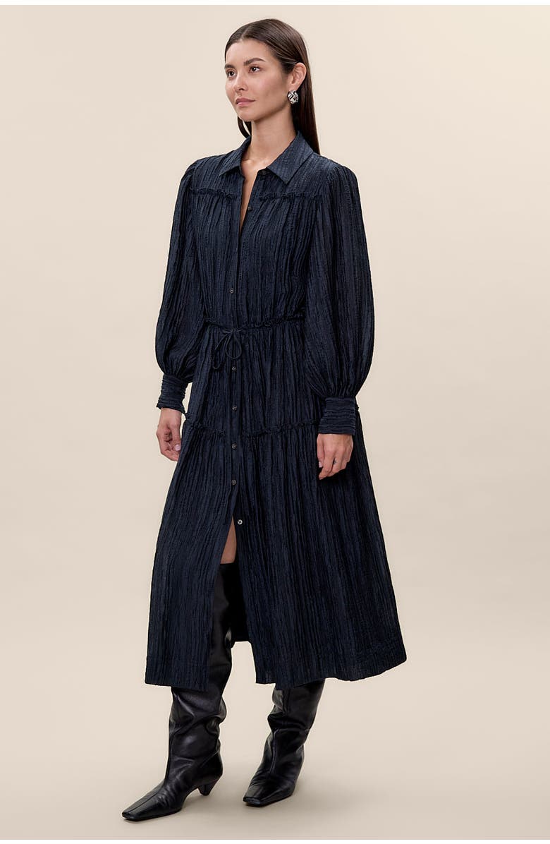 Rebecca Taylor Olivia Shirt Dress, Alternate, color, Graphite