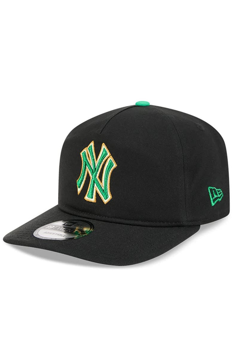 Men's New Era  Black New York Yankees 2026 St. Patrick's Day 19TWENTY Adjustable Hat, Alternate, color, Black