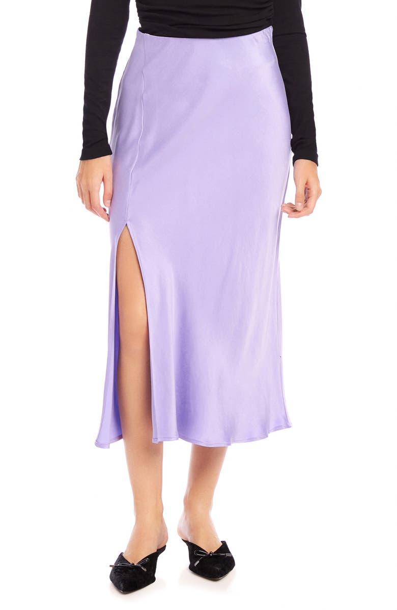 FIFTEEN TWENTY Brielle Side Slit Midi Skirt, Main, color, Lilac