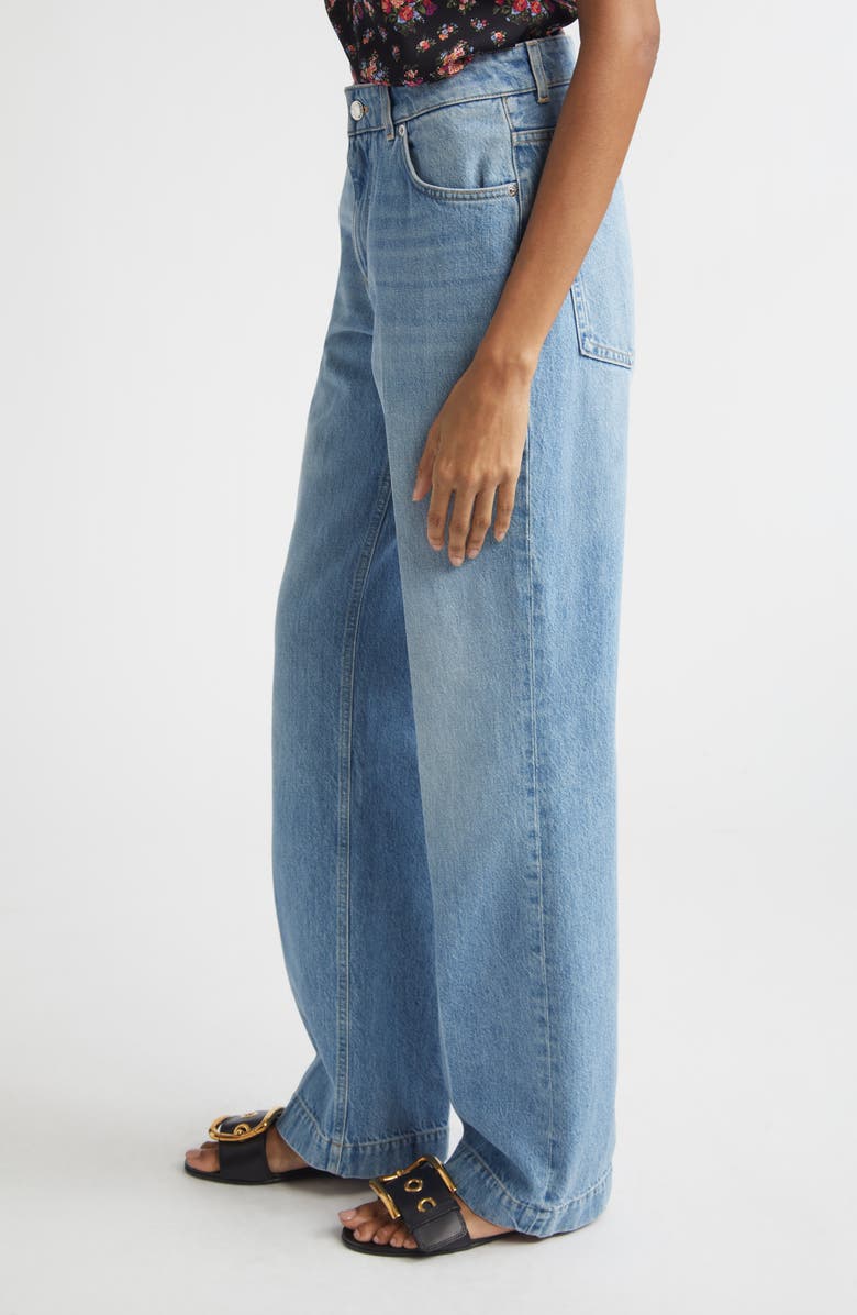 Dolce&Gabbana Loose Pressed Crease Straight Leg Jeans, Alternate, color, Variante Abbinata