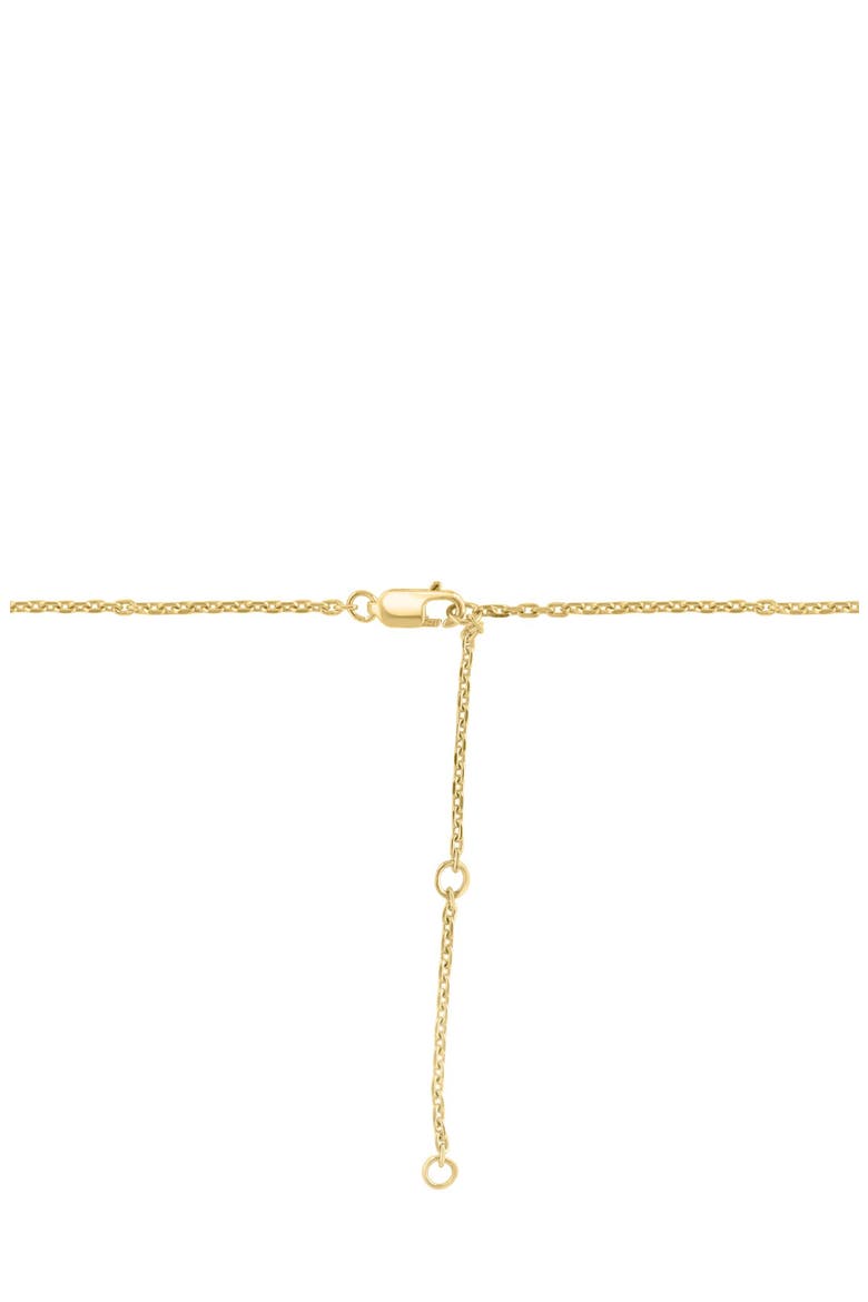 Sterling Silver Diamond Station Necklace - 0.07 ctw, Alternate, color, YELLOW GOLD