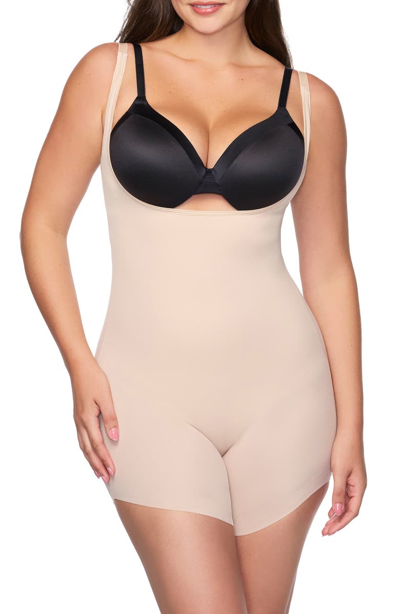 TC Torsette Slanted Hem Bodysuit, Main, color, Warm Beige