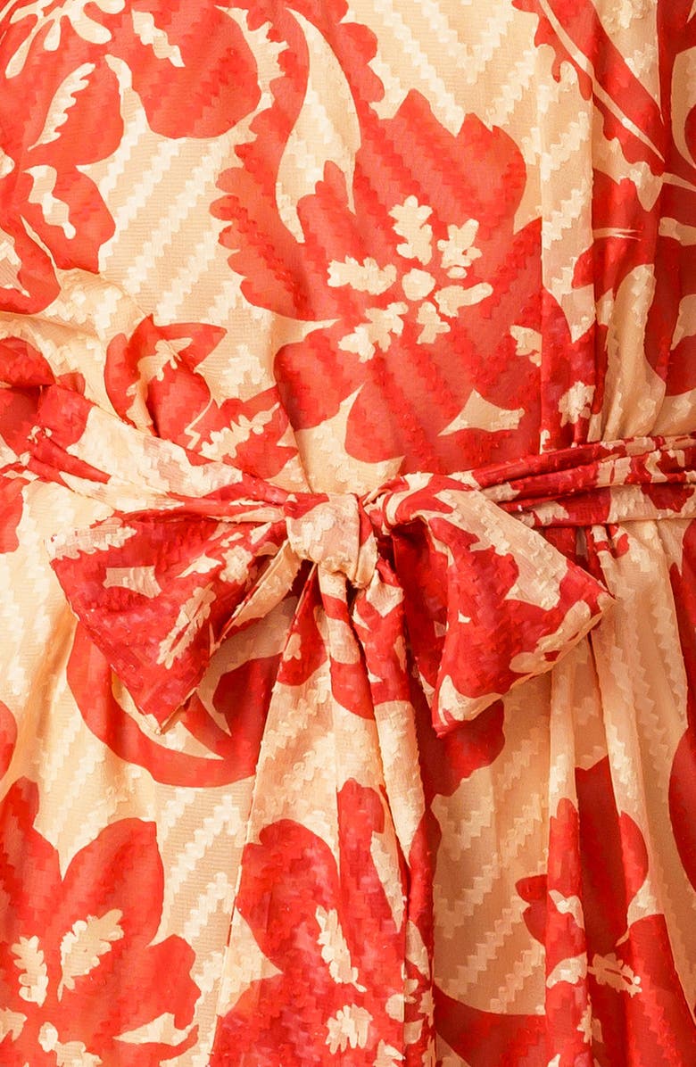 FLYING TOMATO Long Sleeve Textured Midi Dress, Alternate, color,