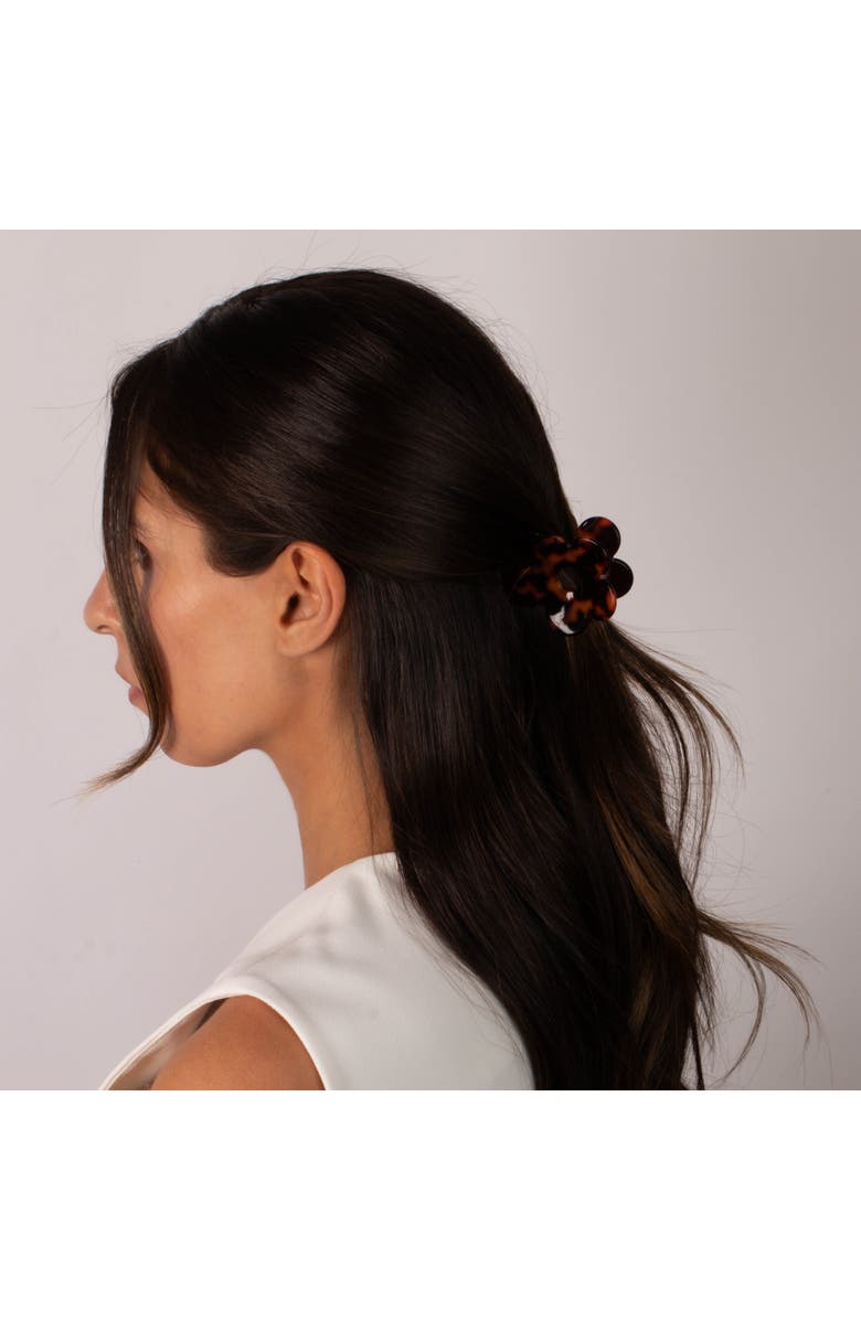 BY ADINA EDEN Small Flower Hair Claw Clip, Alternate, color, Dark Tortoise