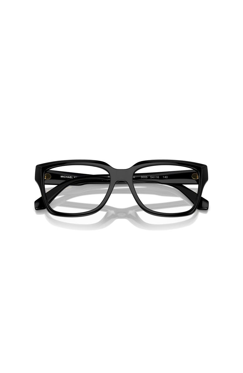 Michael Kors 54mm Rectangle optical glasses, Alternate, color, Black