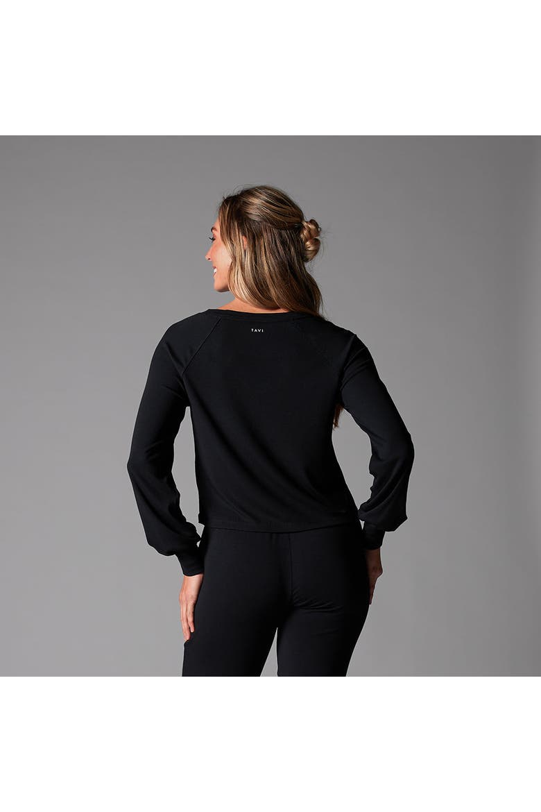 Rib Long Sleeve, Alternate, color, EBONY