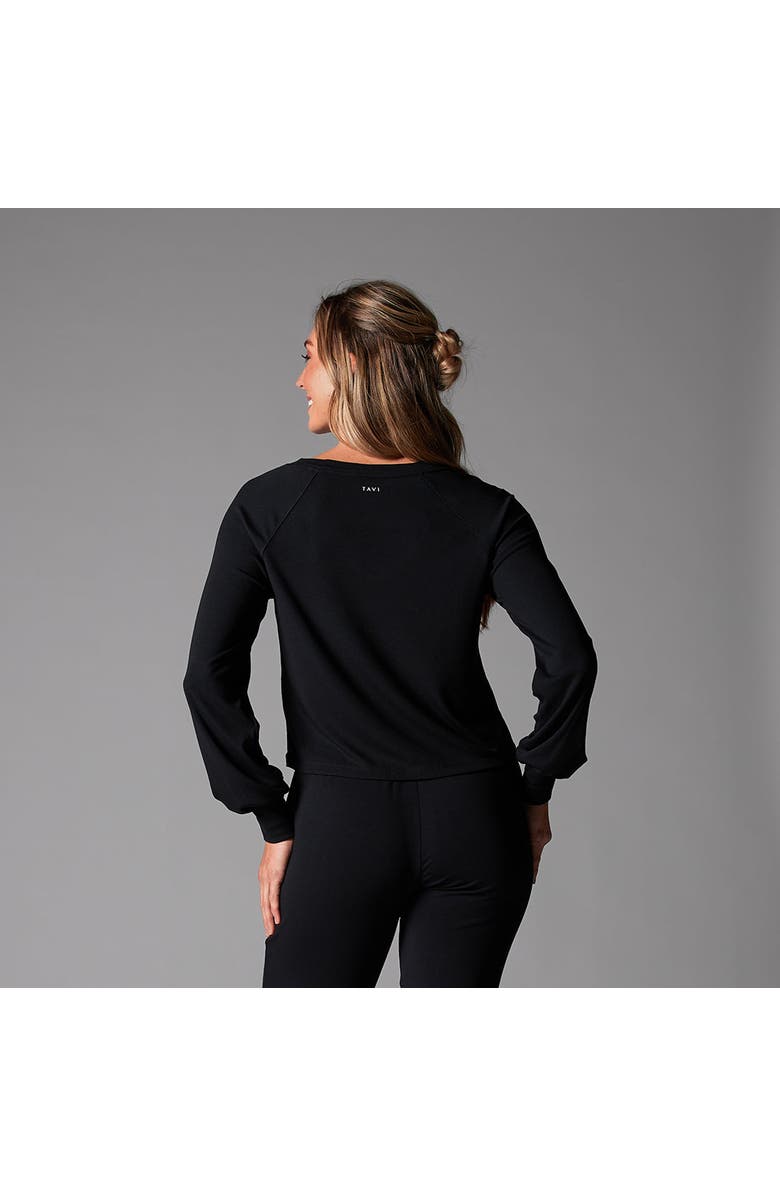 Tavi Rib Long Sleeve, Alternate, color, Ebony