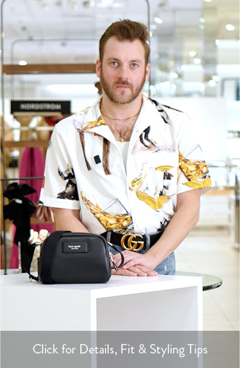 puffed small leather crossbody bag, sales video thumbnail