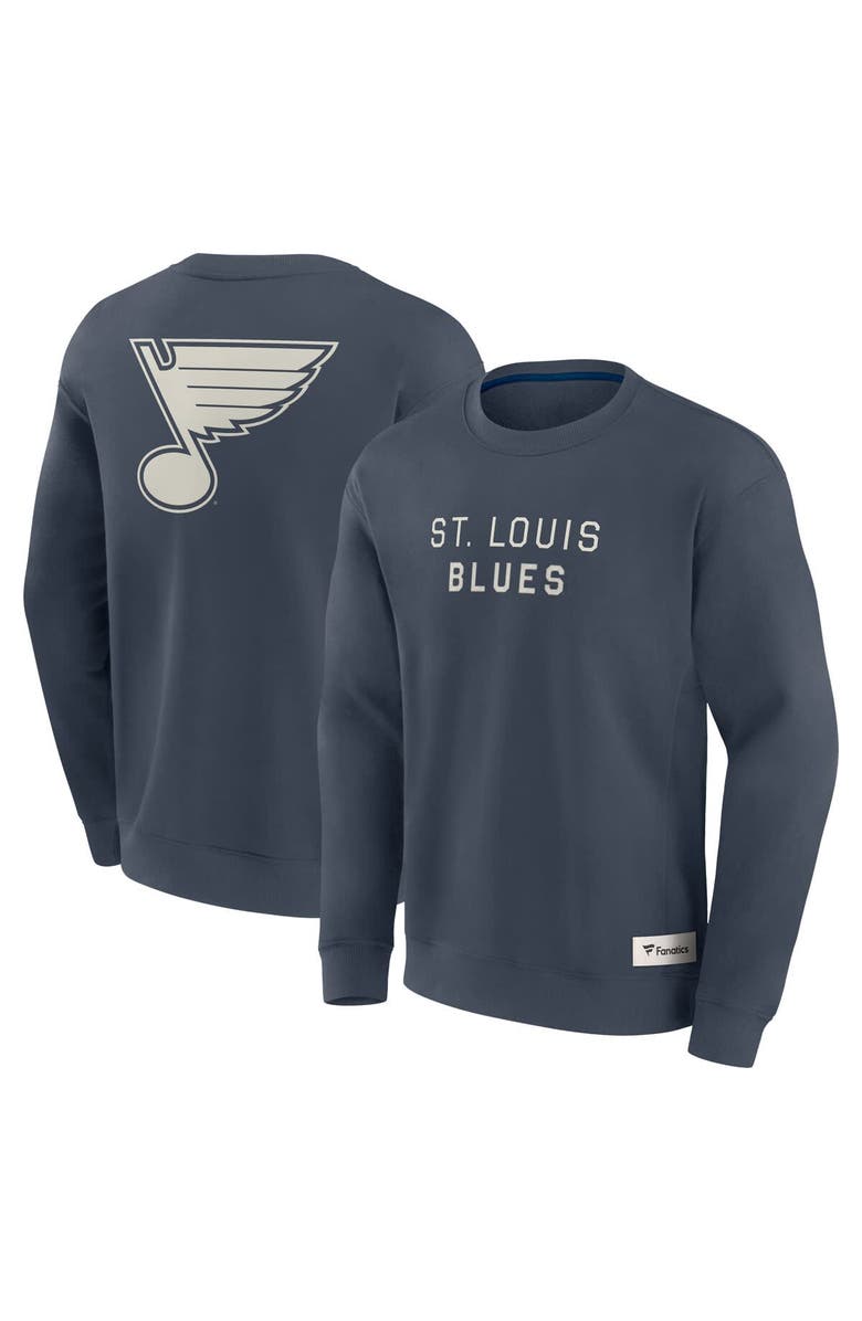 FANATICS Men's Fanatics Blue St. Louis Blues Elements Future Ground Lettering Pullover Sweatshirt, Main, color, Blue