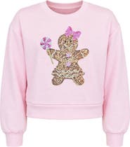 Zunie Kids' Sequin Gingerbread Sweatshirt